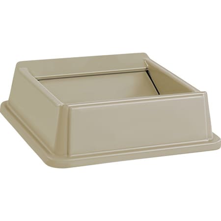 Rubbermaid Commercial Untouchable Square Swing Top, Beige, 20.1" W/Dia, 4 PK RCP266400BGCT